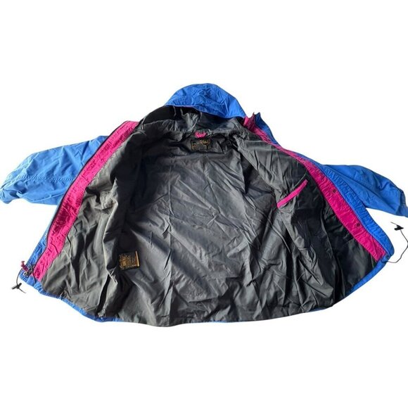 Vintage EDDIE BAUER Women's Sz L Blue Pink Gore-Tex Hooded Jacket - Picture 11 of 12